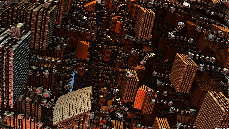 Magnetic construction, 3d, magnetic, 1920x1080, fractal, abstract, HD wallpaper