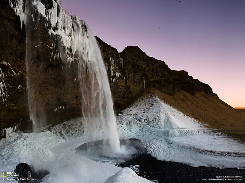ice fall, fall, ice, water, earth, HD wallpaper