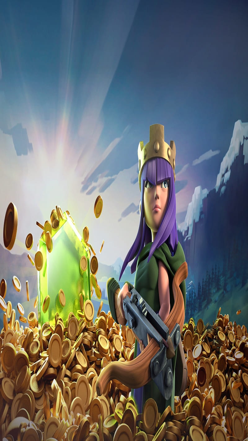 Archer Queen, clash of clans, coc, HD phone wallpaper | Peakpx