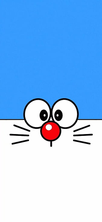 Doraemon face, anime, blue, cute, japan, HD phone wallpaper | Peakpx