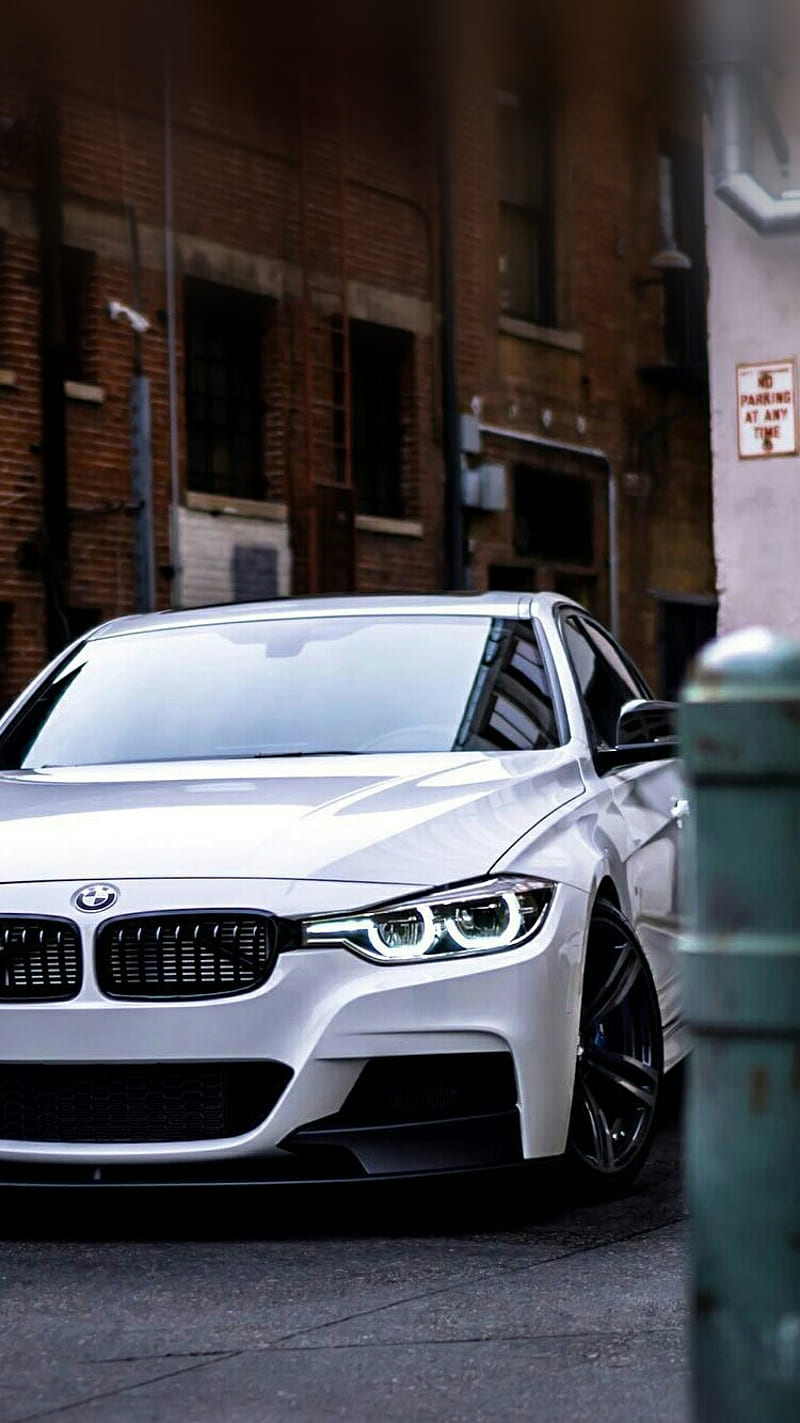 BMW 3 Series, 3 series, bmw, car, f30, m sport, sedan, tuning, vehicle, white, HD phone wallpaper