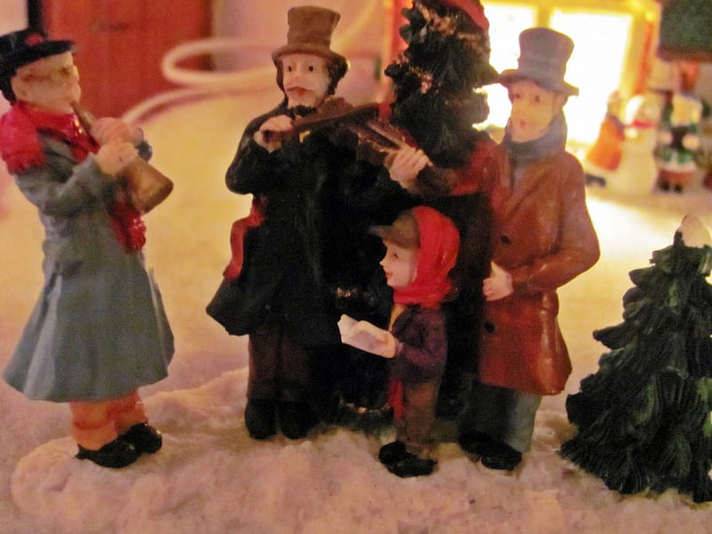Christmas Carolers, old fashioned carolers, christmas carols, carolers, HD wallpaper