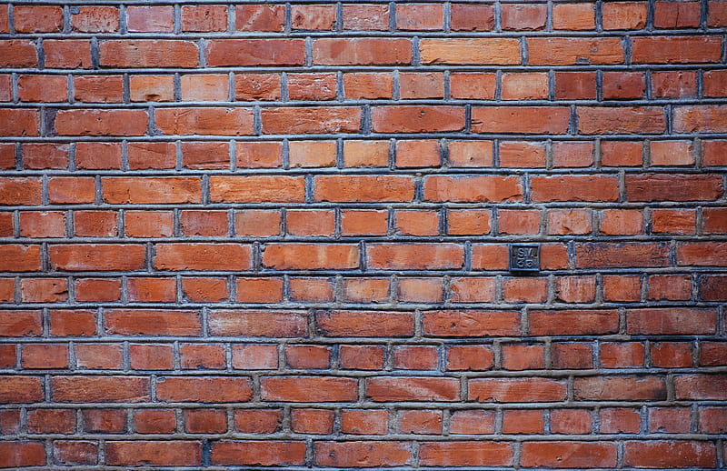 red brick wall, HD wallpaper