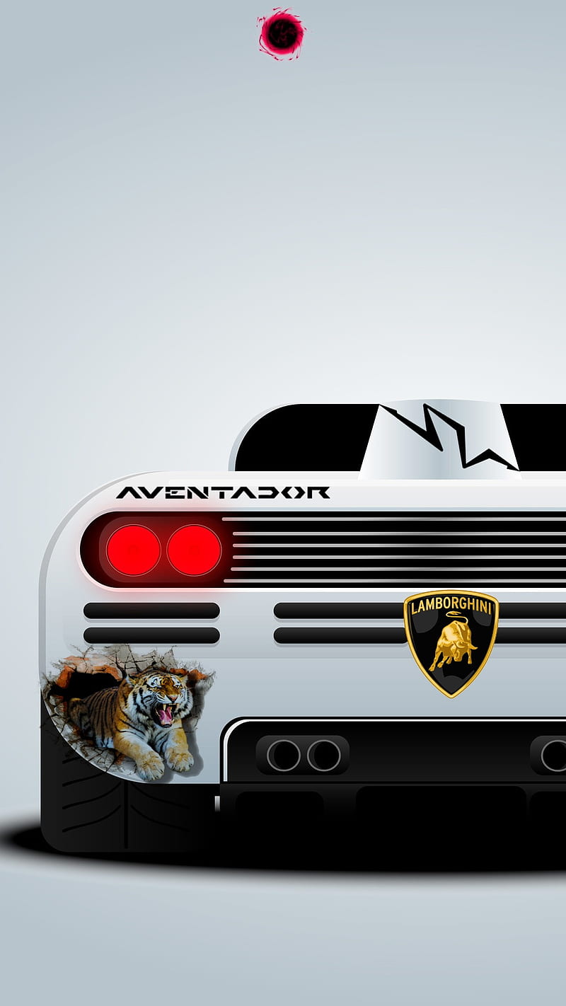 Punch hole, automotive lighting, Lamborghini, design, logo, HD phone wallpaper