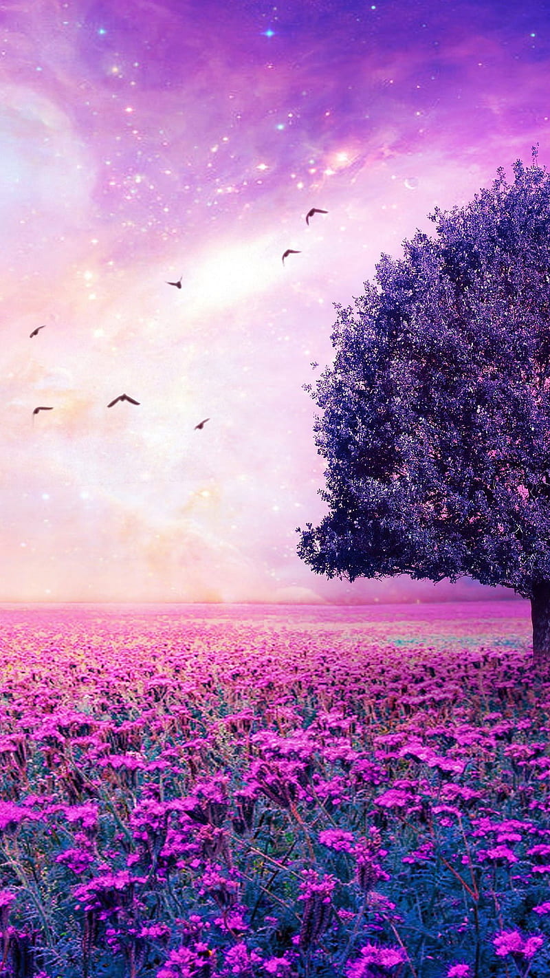 Purple landscape, fd, HD phone wallpaper