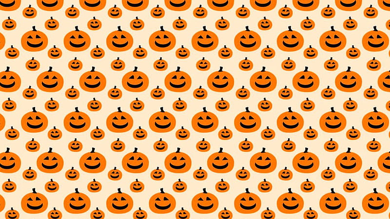 Orange Little Pumpkins Cute Halloween, HD wallpaper