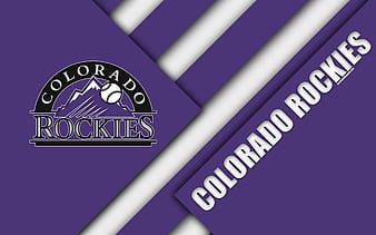 Colorado Rockies, American baseball club, creative 3D logo, purple  background, HD wallpaper
