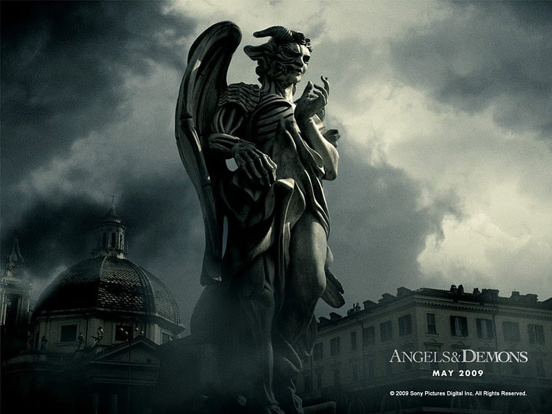 Angels and Demons, good vs evil, movie, dan brown, book, HD wallpaper