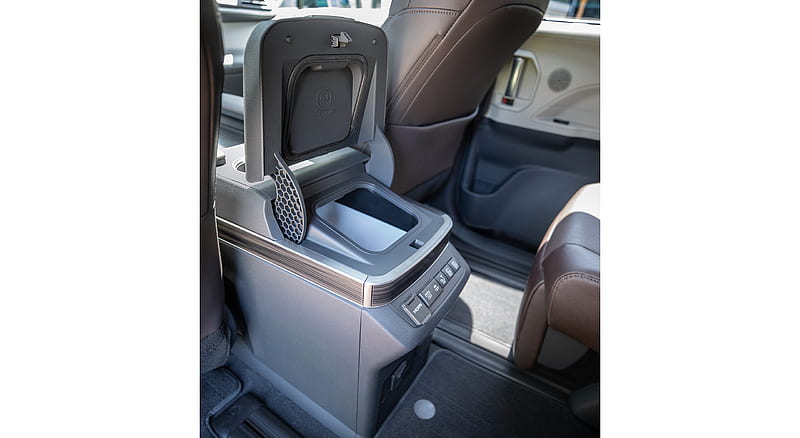 2021 Toyota Sienna Platinum Hybrid - Onboard Refrigerator - Interior, Detail , car, HD wallpaper