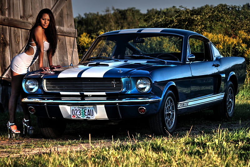 Slow Your Mustang Down, mustang, strips, ford, fastback, HD wallpaper