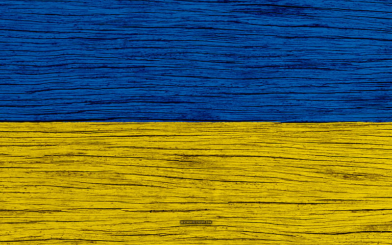 Flag of Ukraine Europe, wooden texture, Ukrainian flag, national symbols, Ukraine flag, art, Ukraine, HD wallpaper