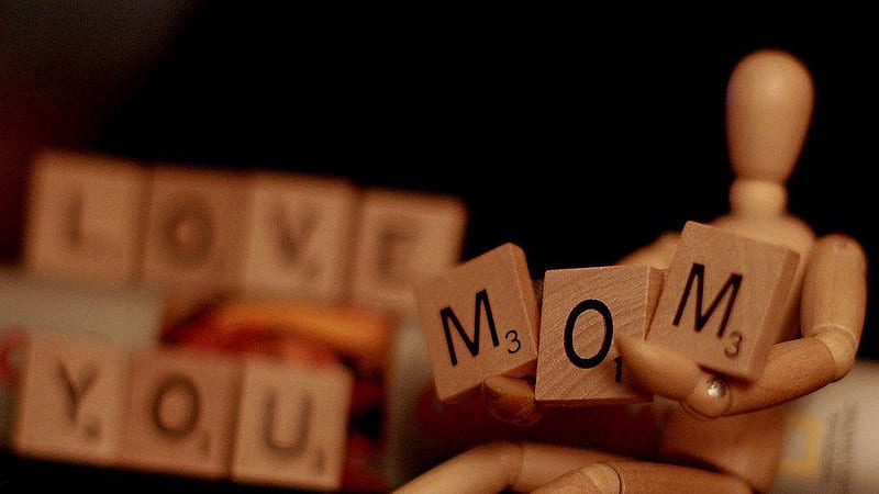 Toy With Words Mom Mom Dad, HD wallpaper