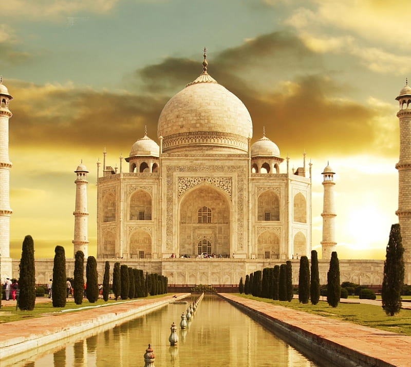 Taj Mahal, building, cool, india, landscape, love, tajmahal, HD wallpaper