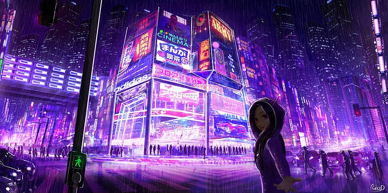 Anime, City, HD wallpaper