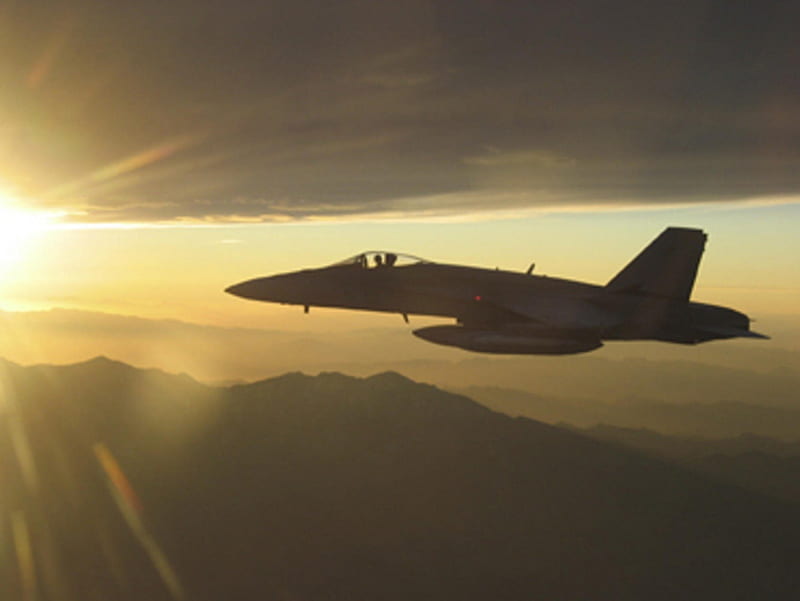 F/A-18 Super Hornet, FA - 18, Scenery, Super Hornet, Sunset, HD wallpaper
