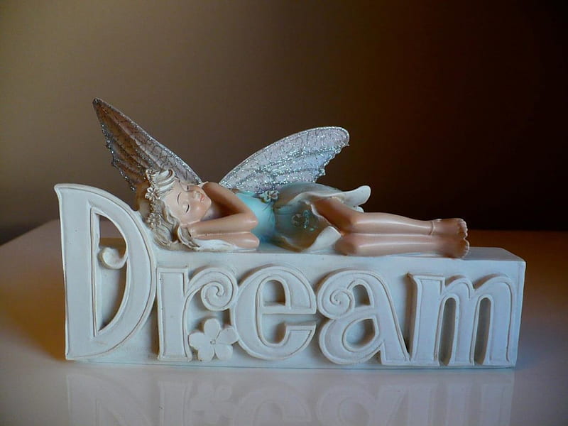 ✫Dream Fairy Figurine✫, decoration, bonito, sleeping, Gorgeous, happy, sweet, cute, still life, nice, dreaming, dream, fairy, figurine, ornament, hadacarolina, porcelain, HD wallpaper