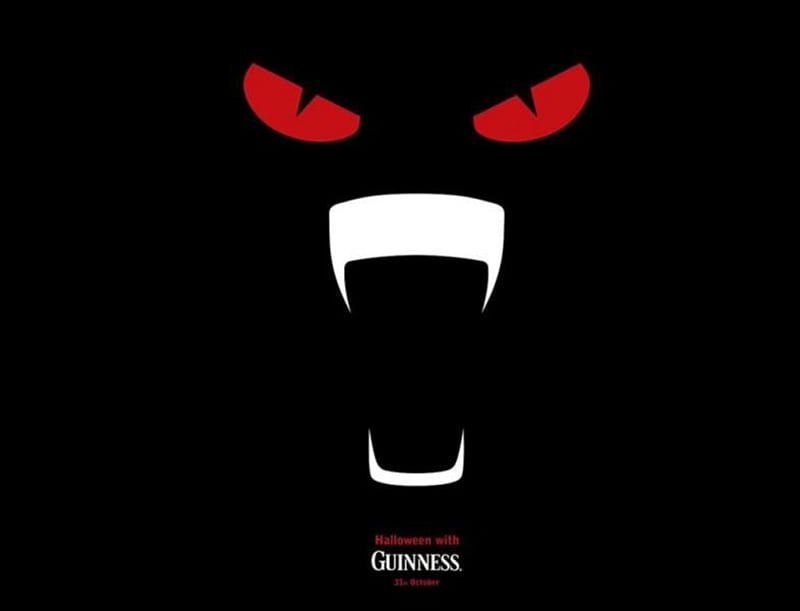 Guinness Halloween, red eye, irish, food, halloween, eye, town, guinness, scarry, dark, samhain, celtic, beer, HD wallpaper