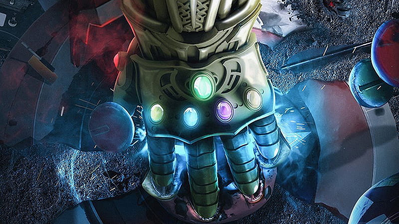 Thanos Infinity Gauntlet, thanos, avengers-infinity-war, 2018-movies, movies, HD wallpaper