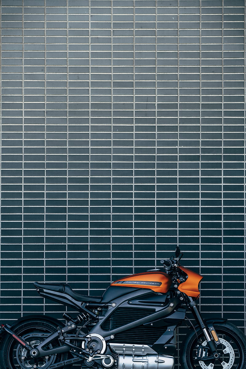 Orange and black motorcycle, HD phone wallpaper | Peakpx