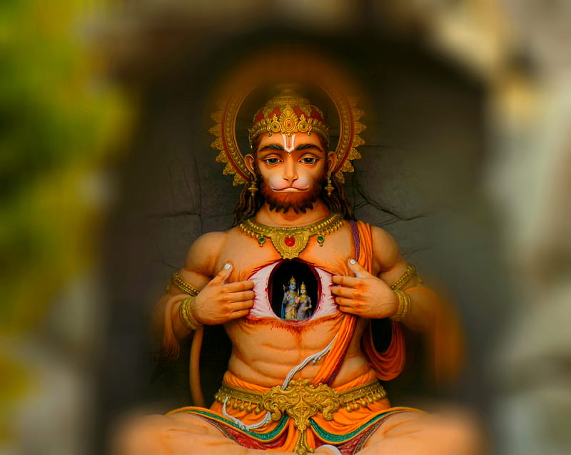 Bajrangbali, eye, head, hanuman, chest, HD wallpaper | Peakpx