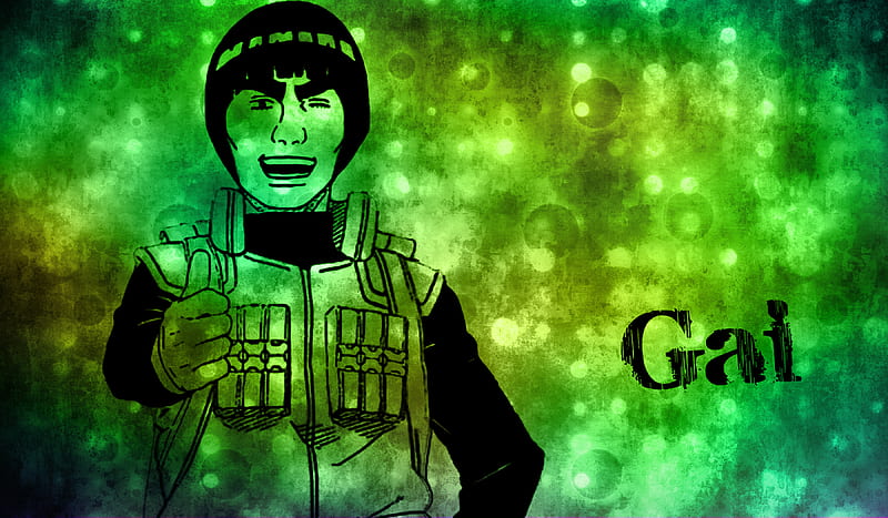 Gai- Green, naruto shippuden, might guy, naruto, green, maito gai, miato, gai, HD wallpaper