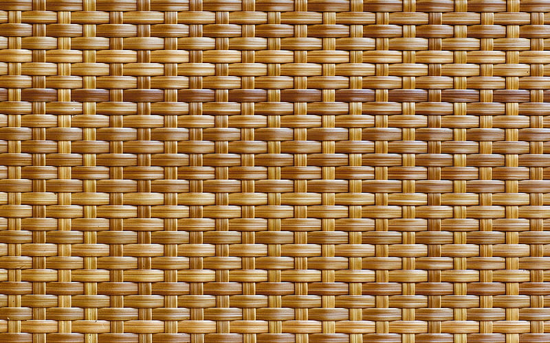wooden weaving texture, macro, wickerwork, wooden backgrounds, wickerwork textures, brown backgrounds, weaving textures, brown wickerwork background, HD wallpaper