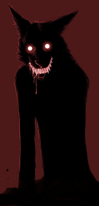 Red Wolf, black, horror, HD phone wallpaper | Peakpx