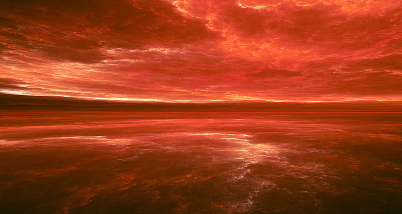 Red Sky Abstract , abstract, red, sky, HD wallpaper
