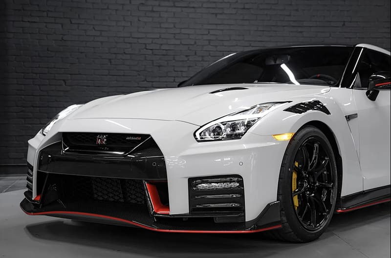 Nissan GT-R Nismo, cars, nissan gtr nismo, nissan, vehicles, white cars, front view, HD wallpaper