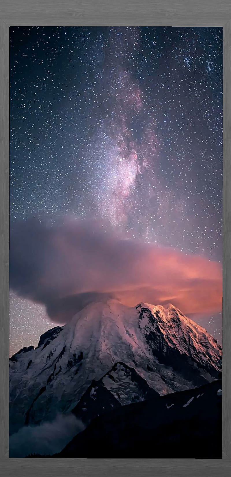 Edge mountain , universe, night, mac, galaxy, plus, stars, star, original, HD phone wallpaper