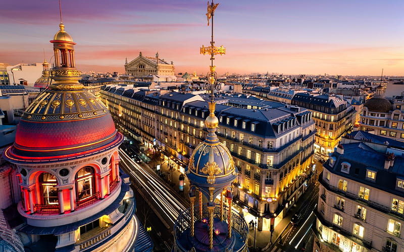 grand opera paris-city architectural landscape, HD wallpaper