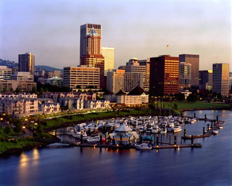 Riverfront Portland, oregon, portland, city, river, HD wallpaper | Peakpx