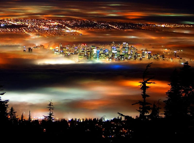 Vancouver-From-Grouse-Mountain, mountain, vancouver, bonito, grouse, from, HD wallpaper