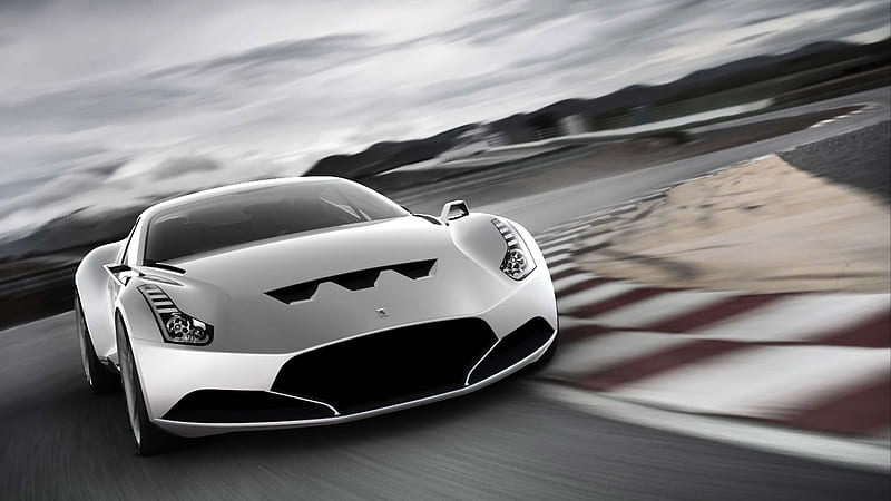Ferrari Concept, track, vehicle, concept, performance, ferrari, abstract, race car, HD wallpaper