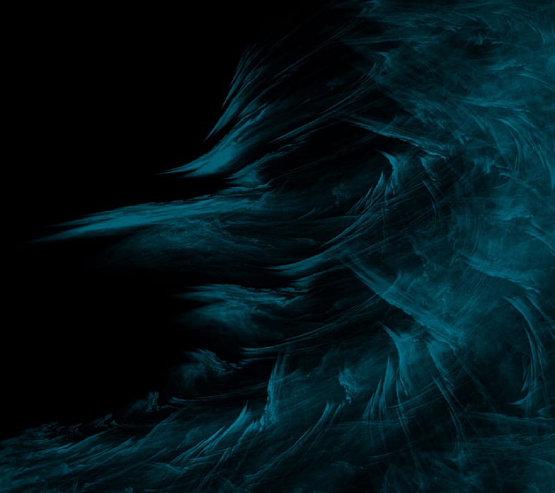 Blue Wind, 929, abstract, amoled, black, blue, dark, fog, minimal, smoke, trista hogue, HD wallpaper