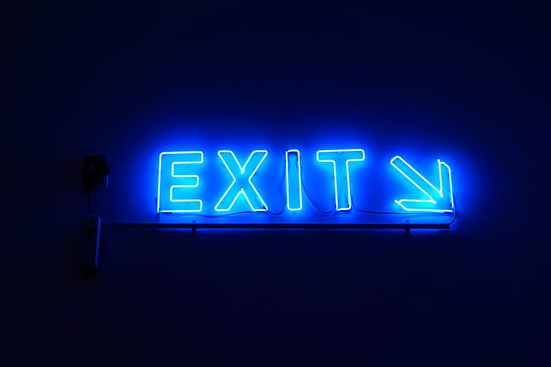 exit neon light signage, HD wallpaper