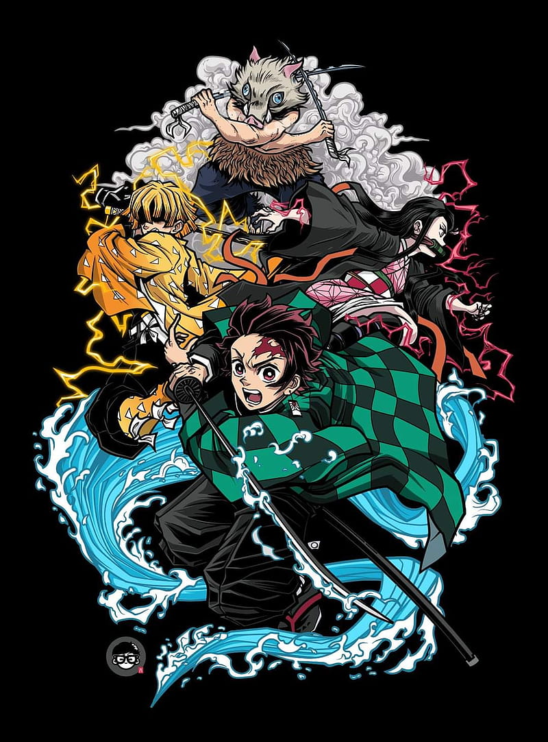 Tanjiro , Zenitsu and Inosuke