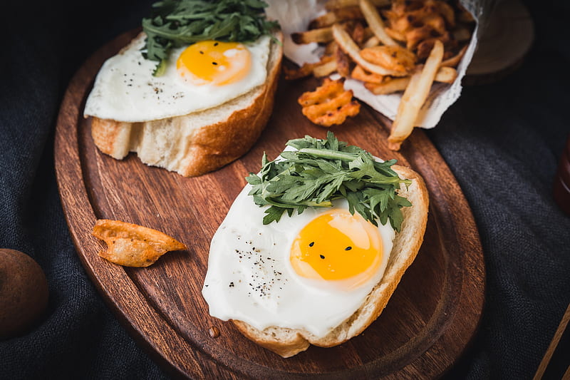Food, Egg, Bread, HD wallpaper
