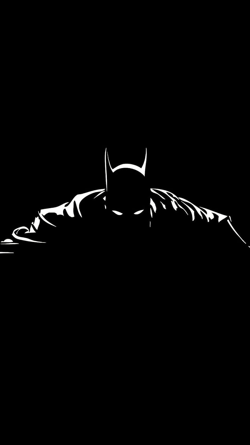 Batman, black, bruce wayne, dark knight, dc, dc comics, simple, HD phone wallpaper