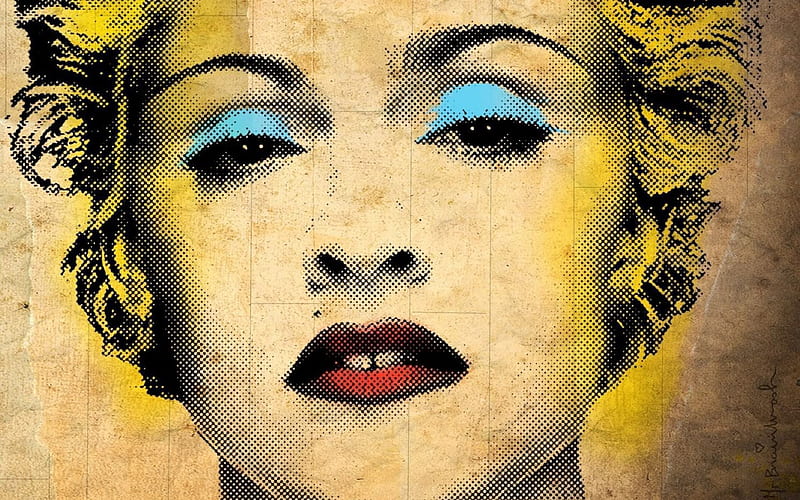 Madonna, artist, art, music, funky, singer, artwork, retro, fantasy, cool, entertainment, pop star, vintage, HD wallpaper