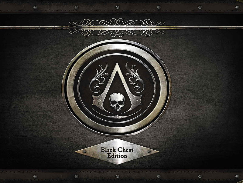 Ac4 Chest, assassins, black, creed, flag, symbol, HD wallpaper