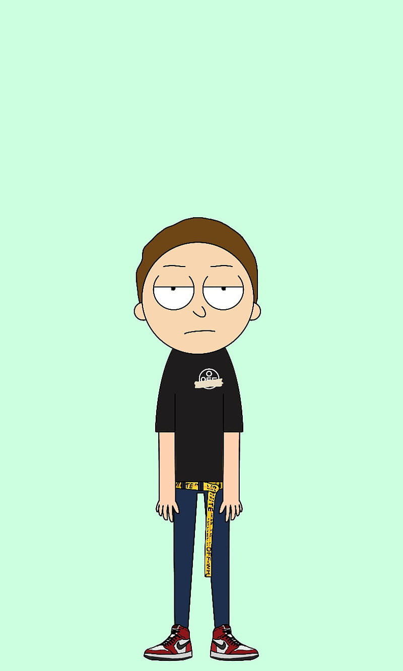 MORTY BRANDS, jordan, off, off white, off-white, red, rick, rick and morty, HD phone wallpaper