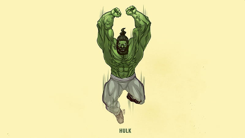 Gym Trainer Hulk, hulk, superheroes, artwork, artist, artstation, HD wallpaper