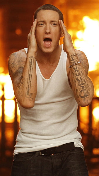 Eminem, dope, music video, singer, song, tattoo, HD mobile wallpaper