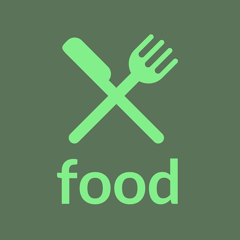 Food, eat, fork, hungry, illustration, knife, text, HD phone wallpaper