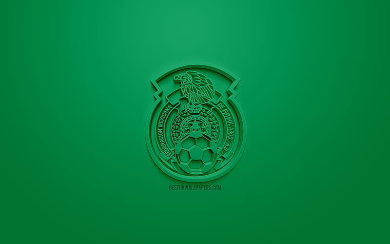 Mexico Football, emblem, football, green, logo, mexico, national, team, HD wallpaper