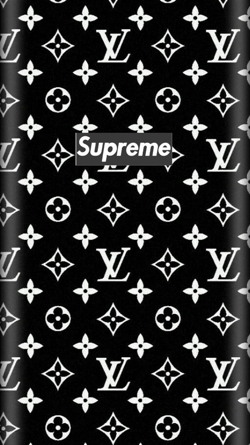 Download Black Supreme Classic White Logo Wallpaper  Wallpaperscom