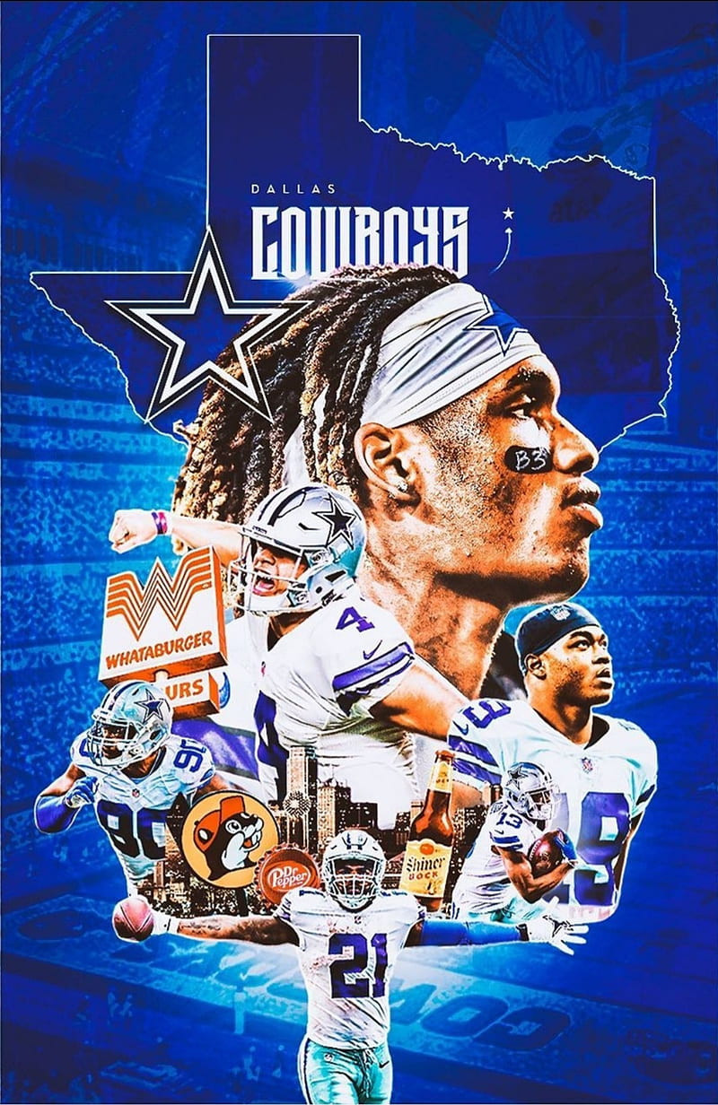 Dallas Cowboys, amari cooper, americas team, ceedee lamb, dak prescott, demarcus lawrence, texas, whataburger, zeke elliot, HD phone wallpaper