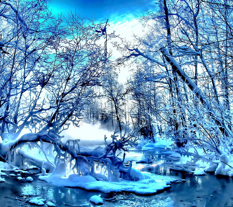 Winter Lake, lake, winter, HD wallpaper | Peakpx