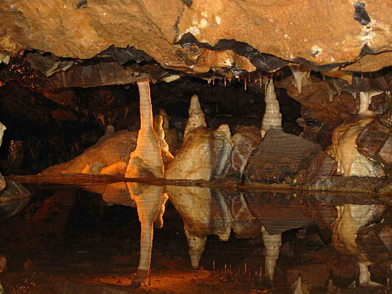 Cheddar George caves, rocks, water, brown, reflection, cave, marbled, HD wallpaper